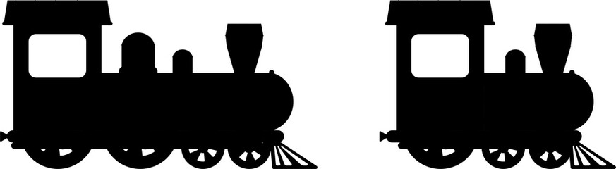 Train silhouette symbol icon, old locomotive vector,illustration