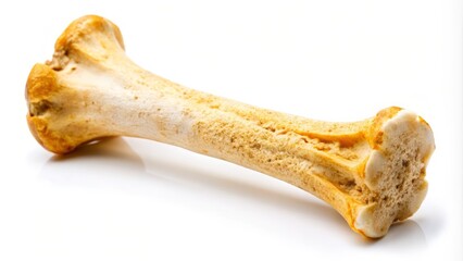 Fototapeta premium Close-Up Clavicle Bone: High-Resolution Medical Image of Isolated Collarbone on White