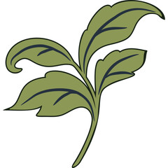 vector green leaf icon