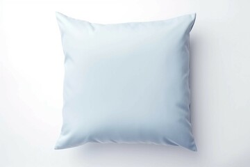 Light Blue Pillow , Isolated white background, flat lay