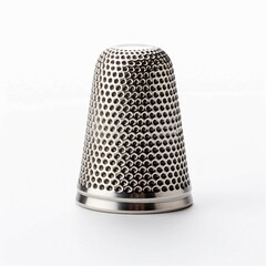 thimble , Isolated white background, flat lay 
