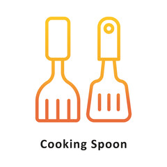 Fototapeta premium Cooking Spoon Vector Gradient Outline Icon. Eps 10 File