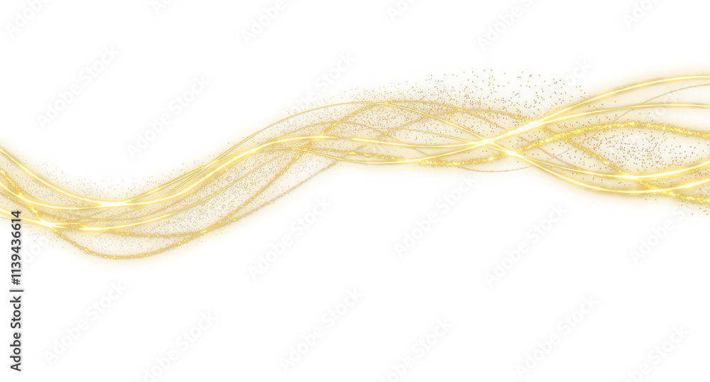 Wall mural abstract sparkling gold line patterns
