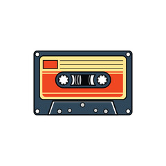 audio cassette isolated on white