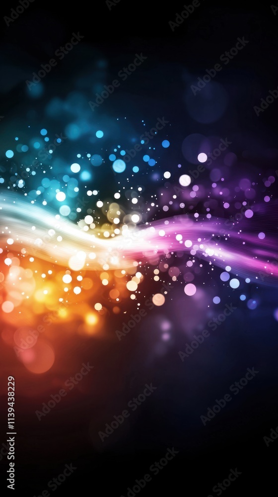 Poster vibrant light show abstract art digital creation colorful environment close-up view energy and creat