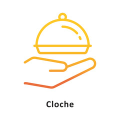 Cloche Vector Gradient Outline Icon. Eps 10 File