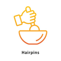 Stone Mixer Vector Gradient Outline Icon. Eps 10 File 