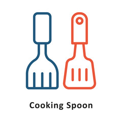 Fototapeta premium Cooking Spoon Vector Two Color Icon. Eps 10 File