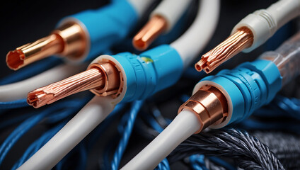 Naklejka premium Modern Technology: Network Cables for Connectivity