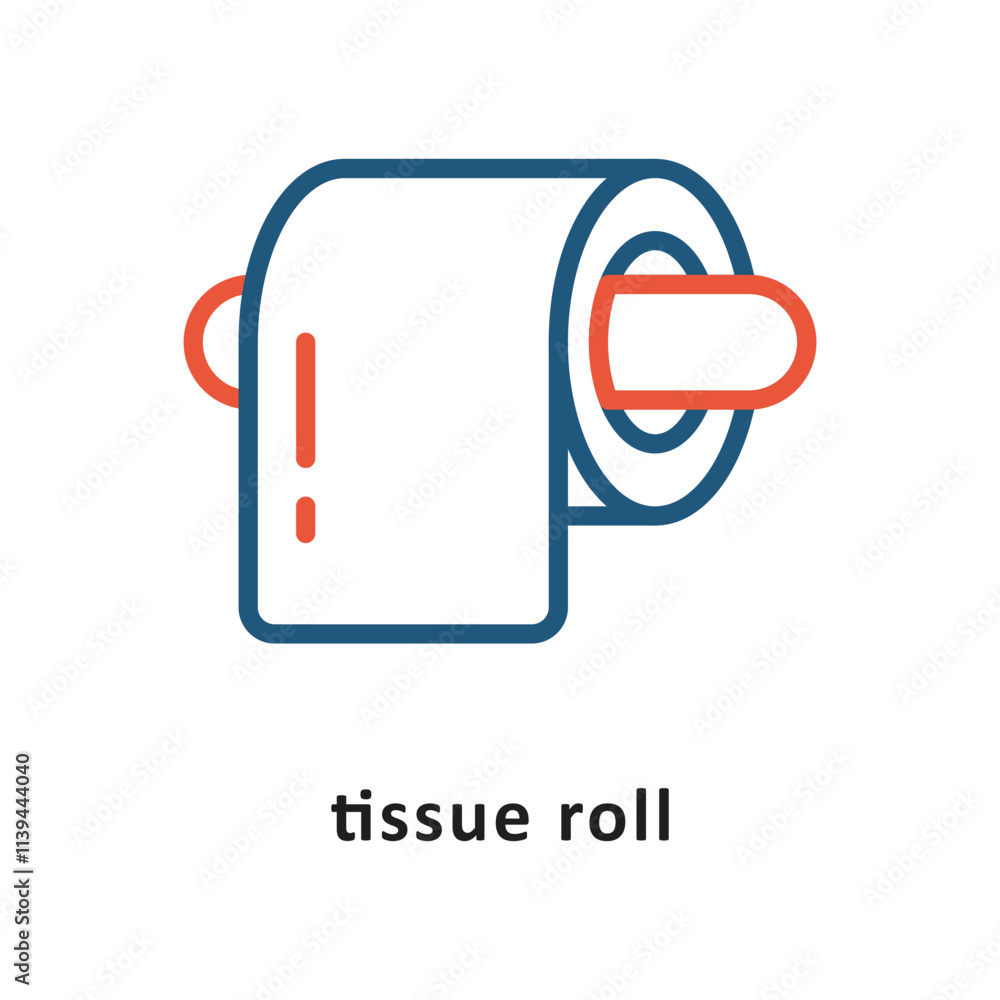 Poster tissue tool vector two color icon. eps 10 file