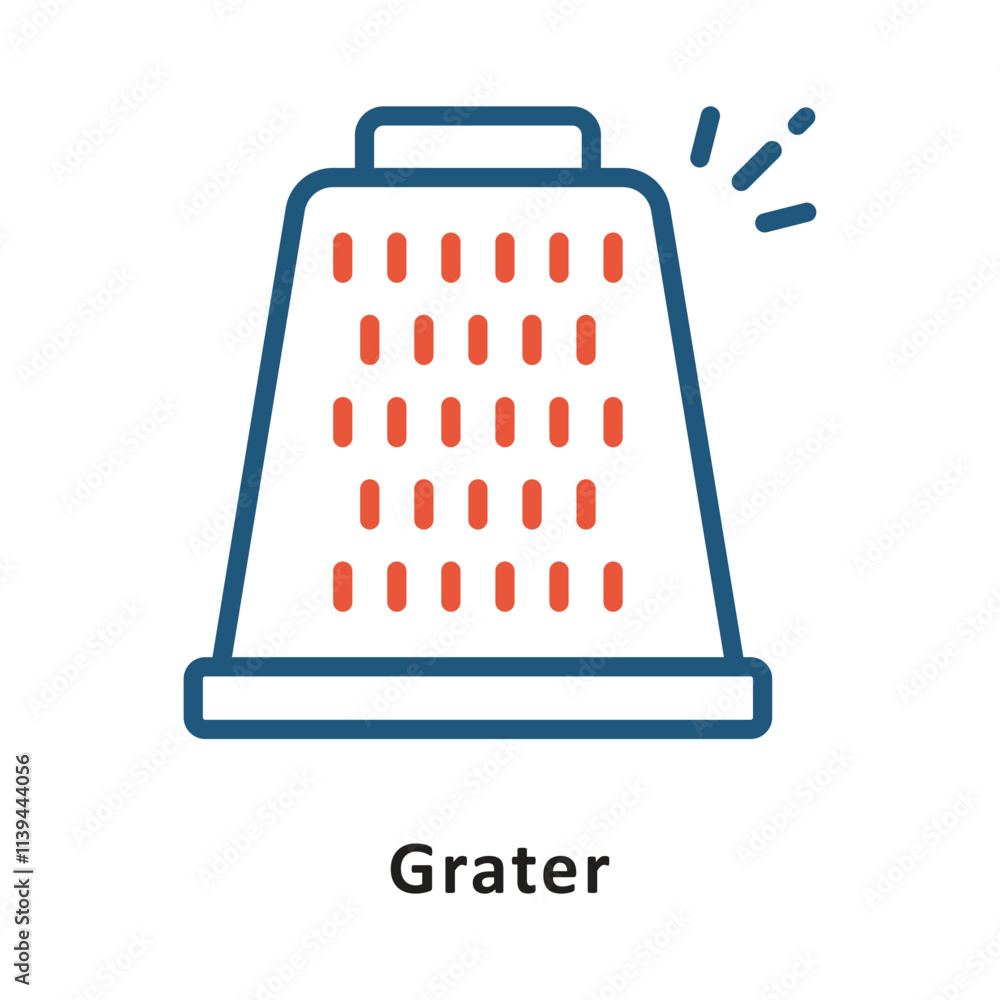 Poster grater vector two color icon. eps 10 file
