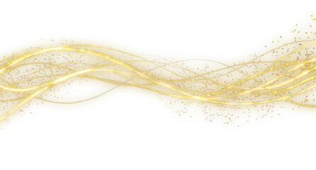 bright shimmering gold line element