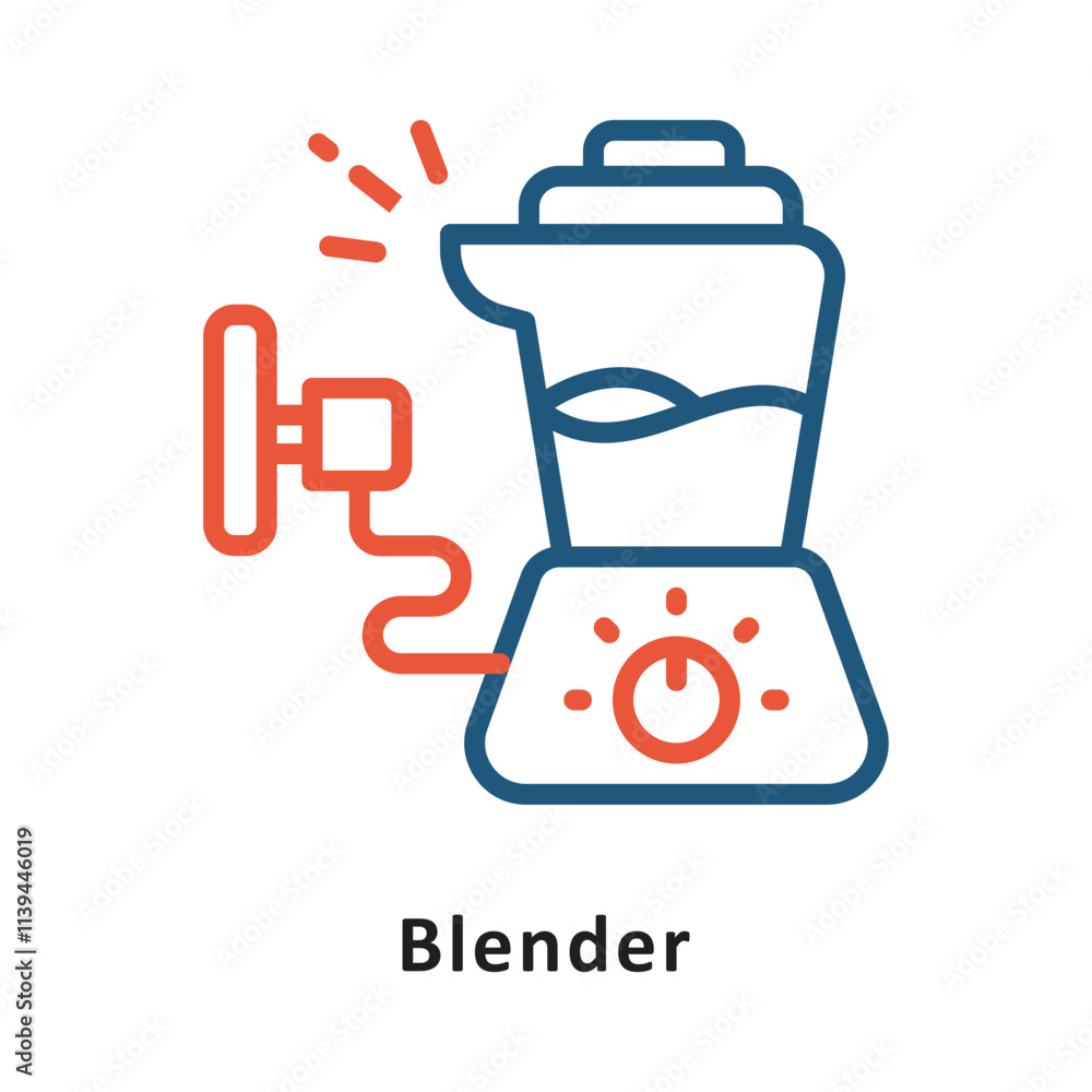 Poster blender vector two color icon. eps 10 file