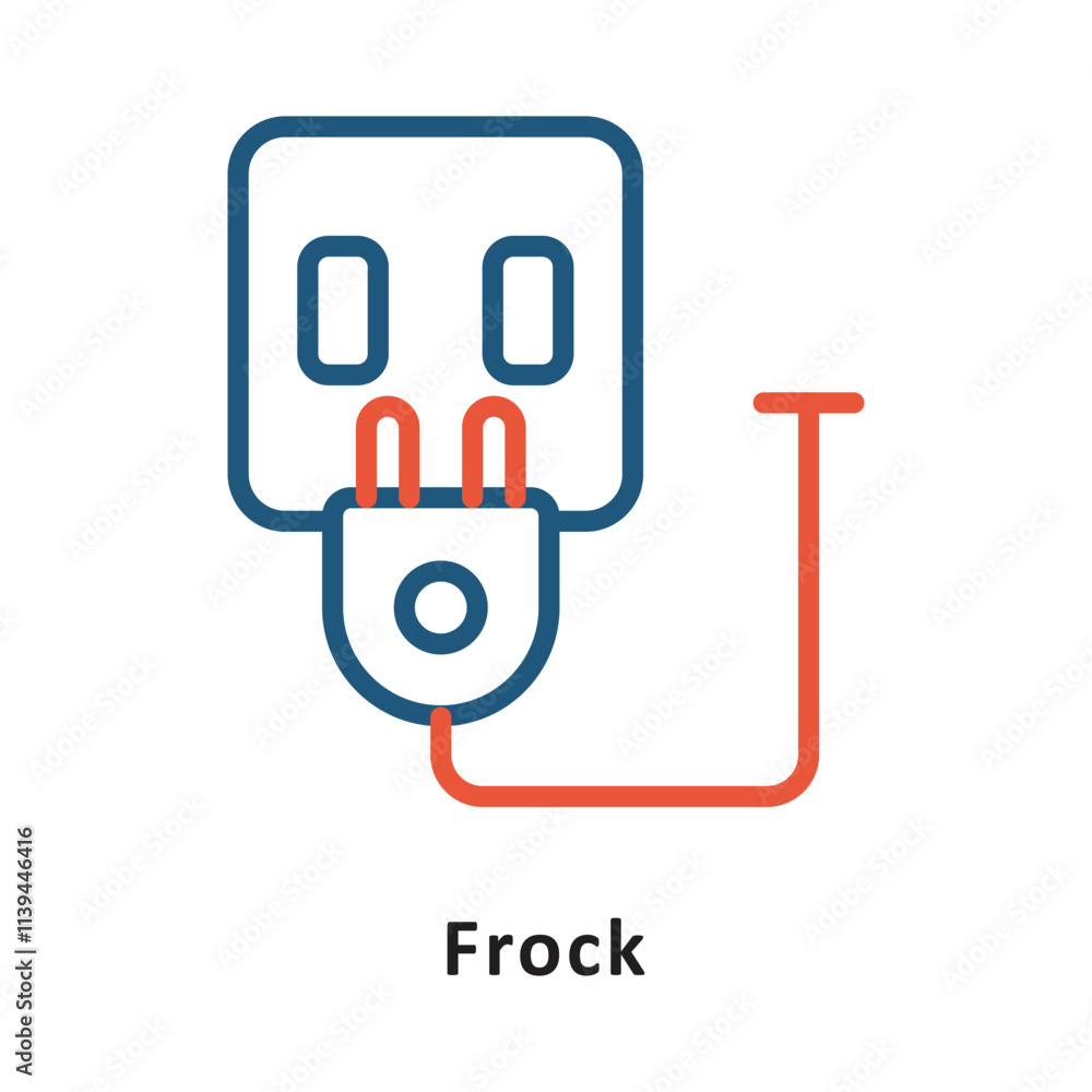Poster frock vector two color icon. eps 10 file
