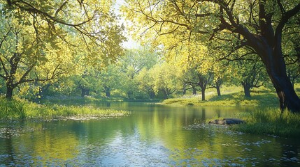 Obraz premium Beautiful and Miraculous Colors of Green Spring
