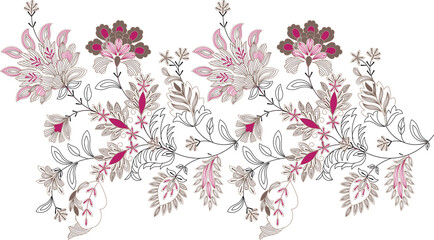 A rich tapestry of floral embroidery, a visual masterpiece that celebrates the beauty of nature's artistry-2
