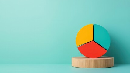 economic risk concept. Pie chart showing the proportion of financial instruments used to hedge against inflation risks, Pie chart of inflation hedging instruments, Organized and clear