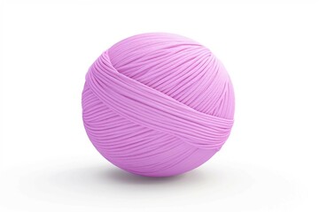 Fototapeta premium Yarn Ball , Isolated white background, flat lay
