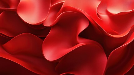 Abstract Red Swirls: A Study in Curves and Crimson Hues