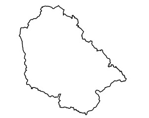 Minimalist Line Art Map of Jammu & Kashmir