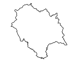 Minimalist Line Art Map of Himachal Pradesh