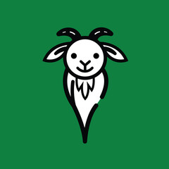 Goat logo line art simple