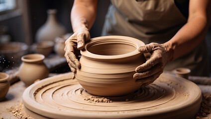 Pottery Wheel in Action 