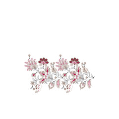 A rich tapestry of floral embroidery, a visual masterpiece that celebrates the beauty of nature's artistry-1