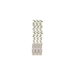 Intricate floral patterns cascade down the design, creating a visually stunning and elegant composition-1
