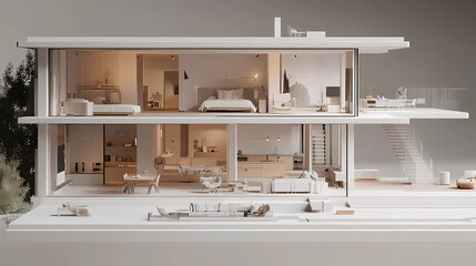 Small-scale 3D house prototype
