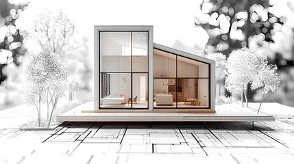 Small-scale 3D house prototype