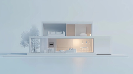 Small-scale 3D house prototype