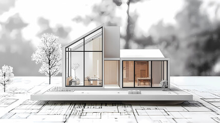 Small-scale 3D house prototype