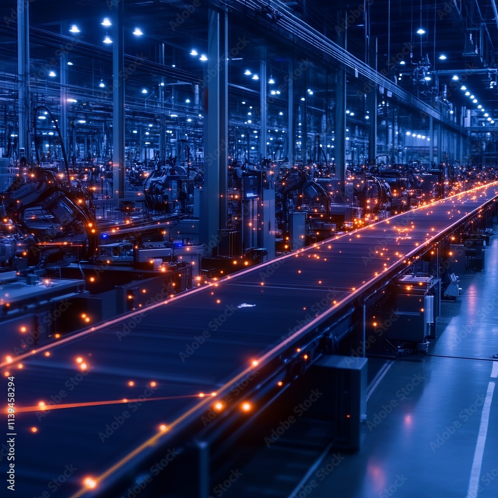 Poster automated factory production line with advanced technology