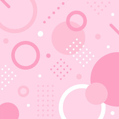 春を感じるピンク色の背景。抽象的なシェイプのベクターイラスト素材。