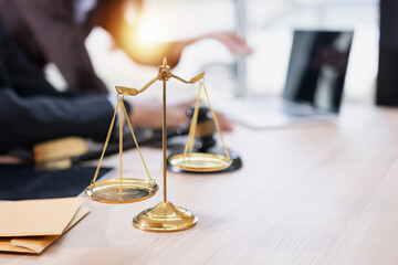 Lawyer or judge consult, Lawyers discussing about contract and agreement concept.