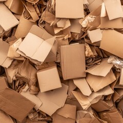 Cardboard Recycling Pile A Mountain of Used Boxes