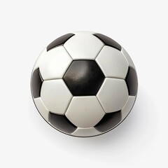 Obraz premium foot ball , Isolated white background, flat lay 