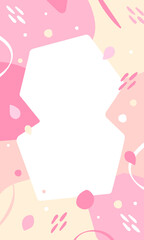 春をイメージしたピンク基調のアブストラクトな背景。ベクターイラスト素材。