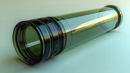 Futuristic Green Glass Tube