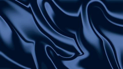 Abstract background with black silk background. Luxurious dark blue liquid marble surface design. 