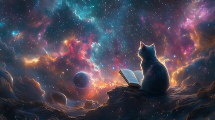 Fiery celestial horizon blending vibrant clouds with a sparkling sky wallpaper