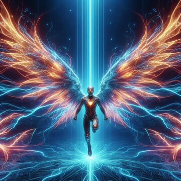 335 Electric Wings A set of glowing electric wings that radiate