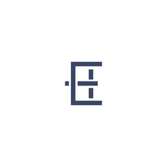 Obraz premium Creative HE, EH letter logo design template elements. Modern abstract digital alphabet letter logo.