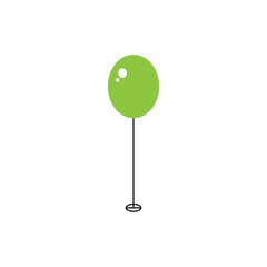 balloon green color icon vector