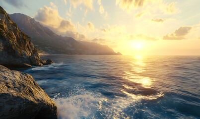 Obraz premium sunset on the sea