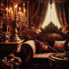 273 Victorian Elegance Ornate furniture rich fabrics and a sense