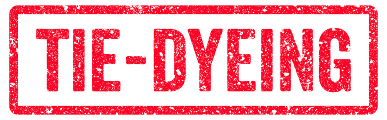 Tie-Dyeing Stamp Transparent Seal, Red Grunge Tie-Dyeing Word Rubber Stamp Seal