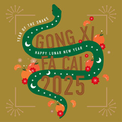 Gong xi fa cai snake Gold