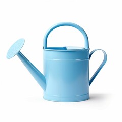 Watering can , Isolated white background, flat lay